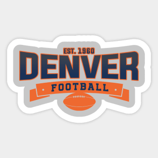 Denver Football Team Sticker